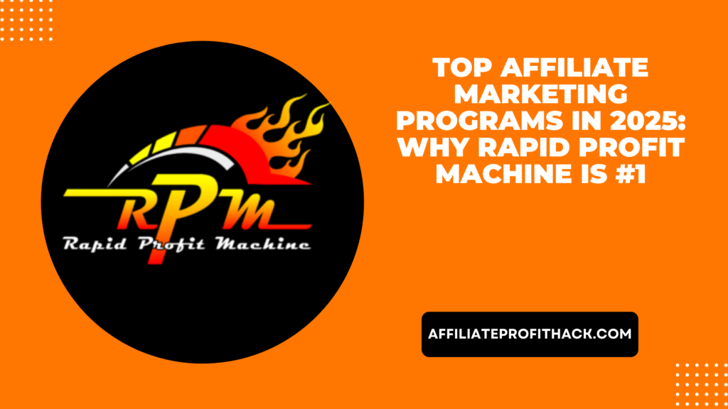 Top Affiliate Marketing Programs in 2025: Why Rapid Profit Machine is #1