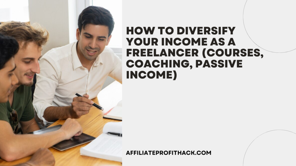 How to Diversify Your Income as a Freelancer (Courses, Coaching, Passive Income)