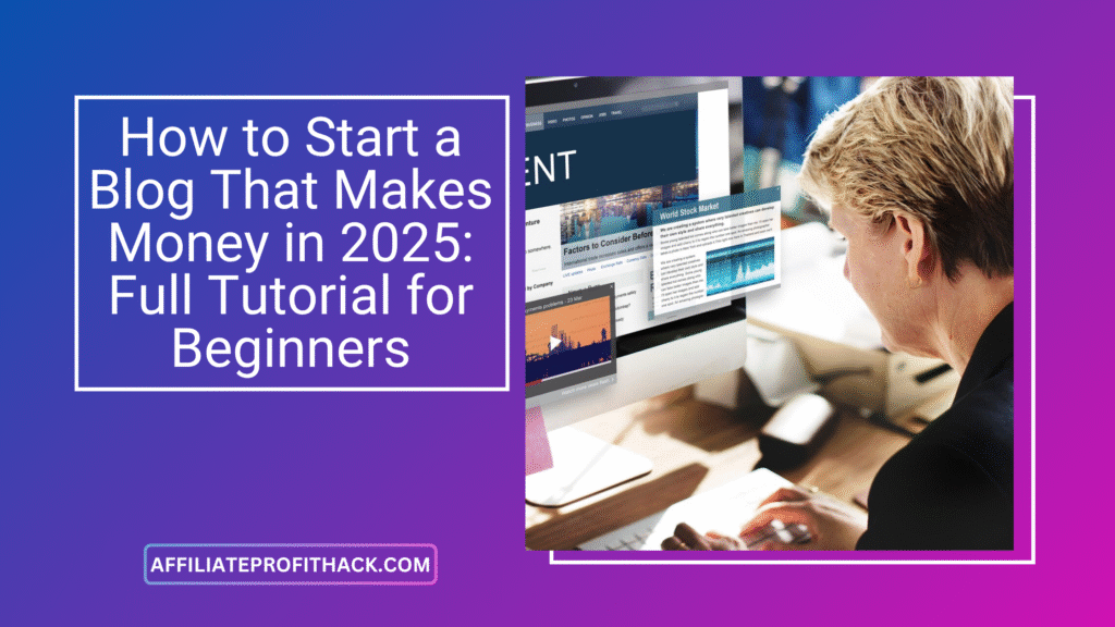 How to Start a Blog That Makes Money in 2025: Full Tutorial for Beginners